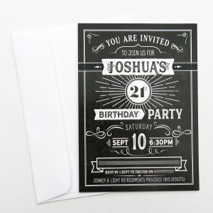 Josh's 21st Birthday invitation design